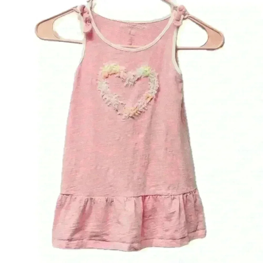 DESIGN HISTORY girls drop waist dress in pink size 6 sleeveless